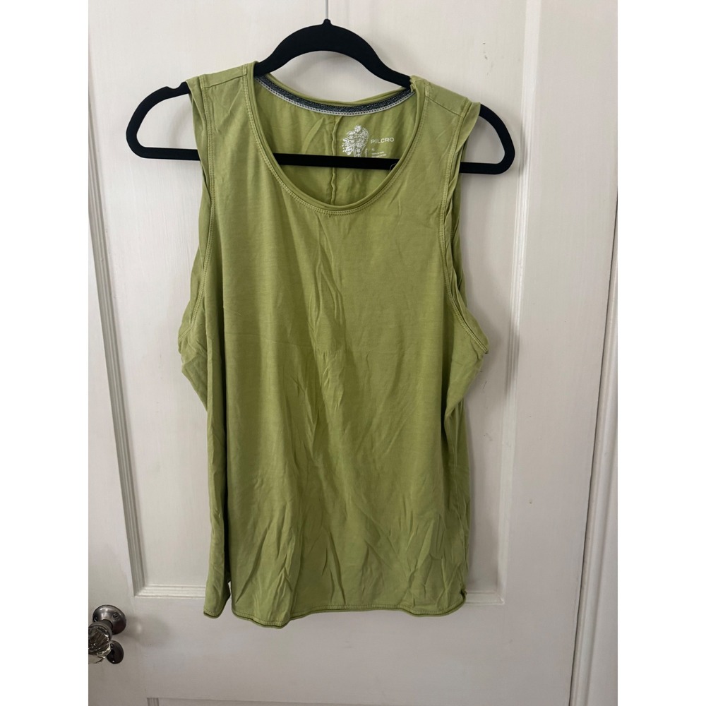 Anthropologie Pilcro Lime Green Sleeveless Tank Top Crew Neck XL